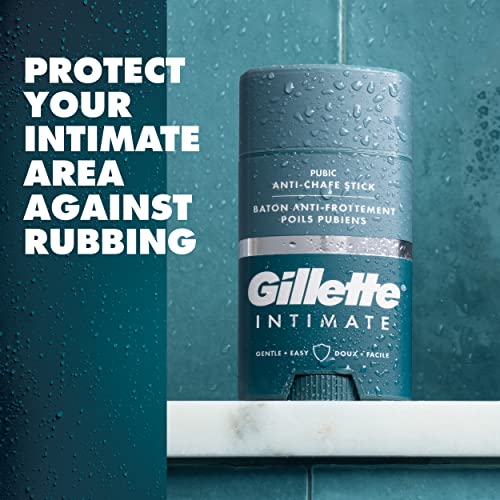 Gillette Intimate Pubic Anti-chafe Stick, Reduces Rubbing and Irritation, Pubic Anti-Chafing For Men, Easy Application, Dermatologist Tested (Pack of 2)