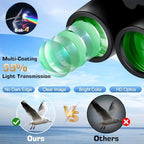 12x25 Small Compact Binoculars for Adults & Kids - Mini Lightweight High Powered Binoculars with Clear Vision for Cruise Ship, Bird Watching, Travel, Opera Concert