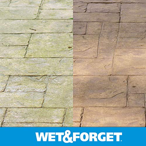 Wet & Forget No Scrub Outdoor Cleaner for Easy Removal of Mold, Mildew and Algae Stains, Bleach-Free Formula, 0.5 Gallon Concentrate - Ships to California Only, 64 Fluid Ounces