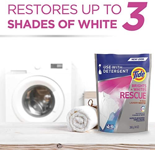 Tide Brights & Whites Odor Rescue, In Wash Odor Eliminator with Oxi, Scent Booster, Removes Odors in a Single Wash, 18 Count (Pack of 2)