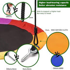 PACEARTH 40 Inch Saucer Tree Swing Flying 900lb Weight Capacity 2 Added Hanging Straps Adjustable Multi-Strand Ropes Colorful Safe and Durable Swing Seat for Children