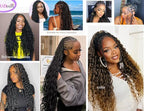 Human Braiding Hair Boho Braids Human Hair No Weft Micro Wet And Wave Braiding Hair 50g One Bundle/Pack (20 inch,Deep Wave Natural Black)