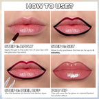 Cilrofelr Peel Off Lip Liner Stain, Long Wear Tattoo Lip Liner with Tweezer, Peel Off Lip Stain with Matte Finish, Long Lasting, Waterproof, Transfer-proof, Highly Pigmented Color (Mauve)