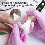 Cordless Electric Nail File Set, Professional Manicure Pedicure Kit, 10 Speed Portable Nail Drill Machine with Memory Modes, Pedicure Tools for feet, Hand Foot Care Tool for Thick Nail Toenail Cuticle