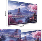 MTG Playmat - Non-Slip Backing Printing, Ideal for Card Game Enthusiasts TCG Playmat (Cherry Blossom rain-Deck)
