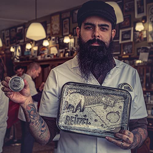 REUZEL Concrete Matte Pomade, Strong All Day Hold, Water Soluble Styling, No Shine and Flake Free, Easy To Wash Out, For All Hairstyles, 1.3 oz