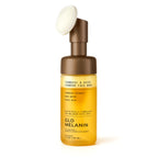 Glo Melanin Turmeric & Kojic Foaming Face Wash – Brightening Foaming Cleanser with Scrubber Top, Rose Water, Vitamin C, Aloe & Kojic Acid – Natural, Paraben-Free, 4 fl oz, 120 ml