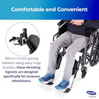 Invacare Wheelchair Elevating Legrest with Padded Calf Support, Footrest with Swing Away Function, Adjustable Length and Aluminum Footplate, Tool-Free Installation, Designed for Invacare Wheelchair