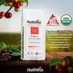 HealthWise Low Acid Organic Ground Coffee | Colombian Arabica Original Roast | Healthier Coffee for Sensitive Stomachs - Acid Reflux, Heartburn, Gastro Issues | 12 oz. - 340 g