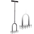 Walensee Manual Lawn Aerator Tool with 15 Iron Spikes, Garden Spike Aerator