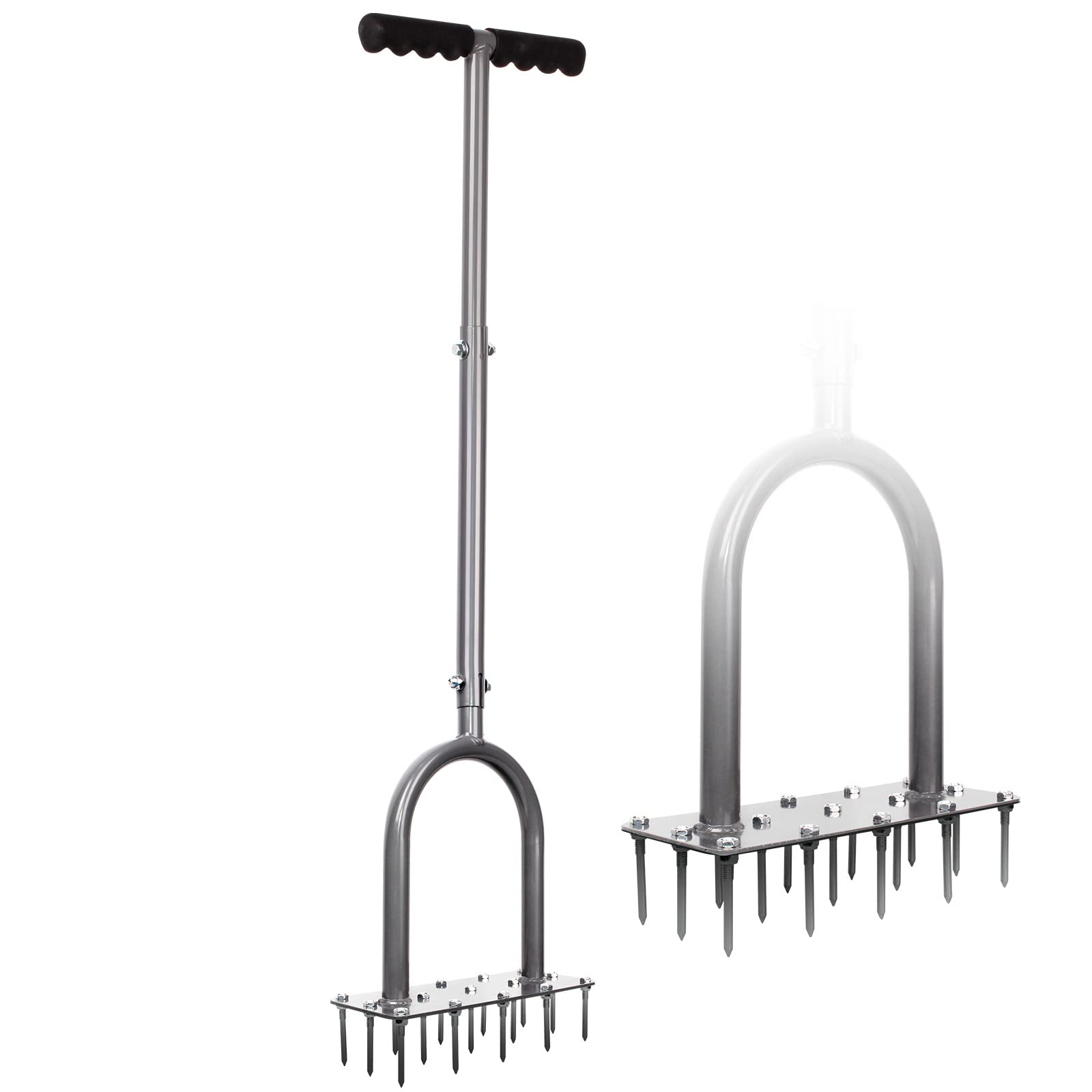 Walensee Manual Lawn Aerator Tool with 15 Iron Spikes, Garden Spike Aerator