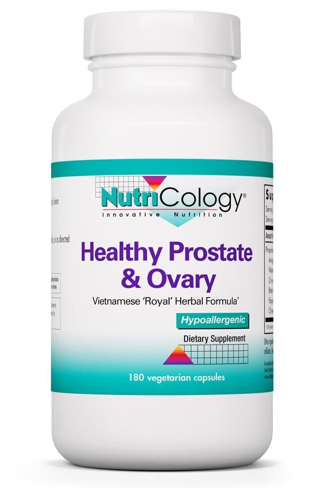 NutriCology Healthy Prostate & Ovary - Herbal Blend with Crinum Latifolium - Hormone Support for Men & Women - Vegetarian Capsules - Hypoallergenic Formula - 60 Servings - 180 Count