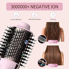 Hair Dryer Brush Blow Dryer Brush in One Upgraded 4 in 1 Hair Dryer and Styler Volumizer with Negative Ion Anti-frizz Ceramic Titanium Barrel Hot Air Brush Hair Straightener Brush