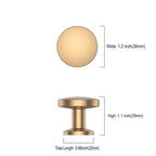 Amerdeco 10 Pack Champagne Bronze Cabinet Knobs Single Hole Cabinet Pulls Round Kitchen Cabinet Knobs Drawer Knobs Dresser Knobs and Pulls for Bathroom Cabinets ZH0051