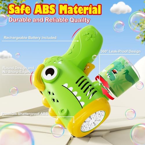 Boys Toys for 3-8 Year Old: 2 Pack Bubble Gun Machine Rechargeable, Kids Toys Birthday Gifts for 3 4 5 6 7 8 Years Old Boy Girls Toddlers Ages 3-5 Christmas Stocking Stuffers Valentines Easter Outdoor