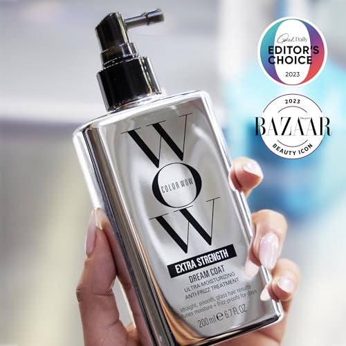 COLOR WOW Extra Strength Dream Coat – Powerful ultra moisturizing, anti humidity treatment for extremely frizz prone hair| glassy smooth, straight + resistant styles up to 3-4 washes