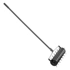 VEVOR Rolling Lawn Aerator, 21-inch Heavy-Duty Manual Rolling Aerator Lawn with Detachable Handle and 33 Iron Spikes, Rolling Lawn Aeration Tool for Garden Patio Yard Compacted Soils and Lawns, Black