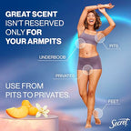 Secret Whole Body Deodorant Stick for Women, Peach & Vanilla Scent, Aluminum Free Deodorant Stick, 72 HR Odor Protection, 2.4 oz