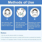 Red-Light-Therapy-for-Face and Neck, Anti-Aging Facial and Neck Massager, Soothing and Relaxing Face Massager Device with 4 Color LED Therapy, Vibration and Thermal Functions for Skin Care (White)