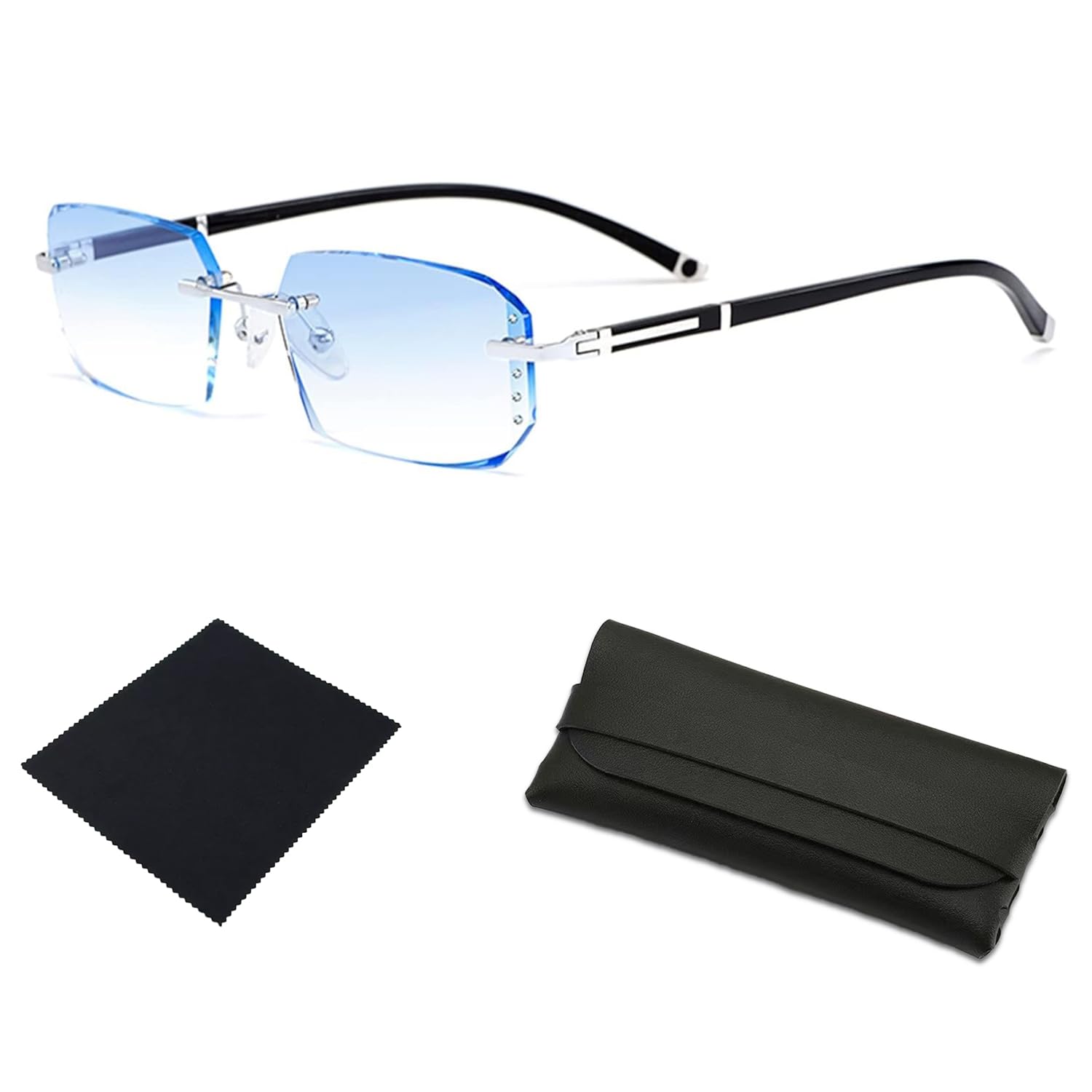 ZLLCXR Clarity Blue Glasses, Automatic Adjustment Eye Glass, For Reading Eye Strain from Screen Computer Gaming Eye Glasses with Clear Frame & Travel Case(1Pcs)