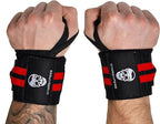 Gymreapers Weightlifting Wrist Wraps (IPF Approved) 18" Professional Quality Wrist Support with Heavy Duty Thumb Loop - Best Wrap for Powerlifting Competition, Strength Training, Bodybuilding(Red,18")