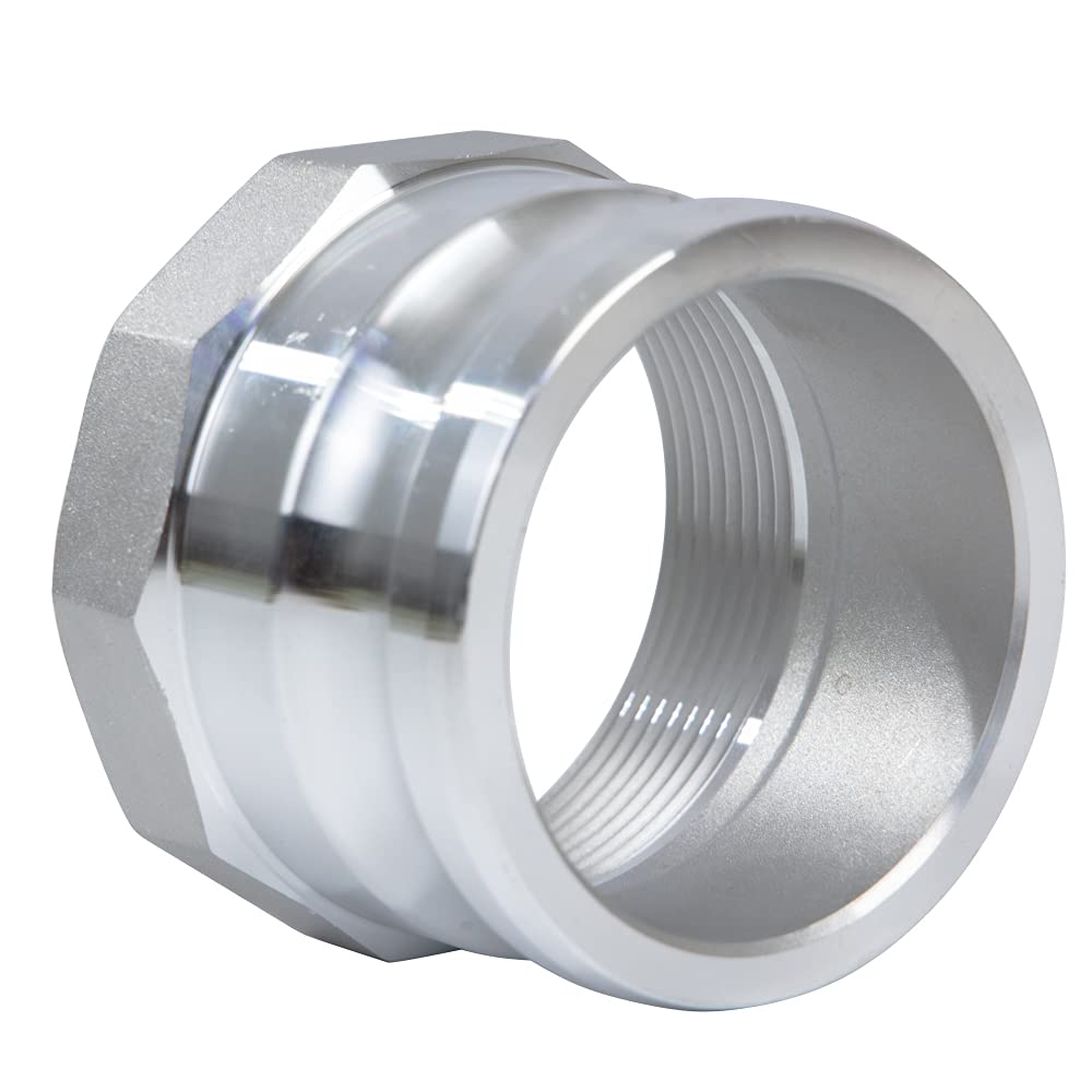 Quafwia 2 pcs Aluminum cam lock fittings (3" Part A) cam groove hose fitting camlock fittings, Male Adapter Female NPT Thread camlock fitting (3‘’)