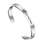 Amlion Personalized Bracelets for Women Mom,Engraved Custom Bracelets Cuff Inspirational Personalized Gifts for Women-Double Side Engraved