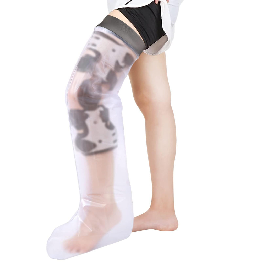 Waterproof Full Leg Cast Covers for Shower Adult, Extra Long Cast Covers for Shower Leg, Reusable Leg Cast Protector Cast Bag for Thigh Knee Foot Ankle Surgery Wounds Boots Braces, XL