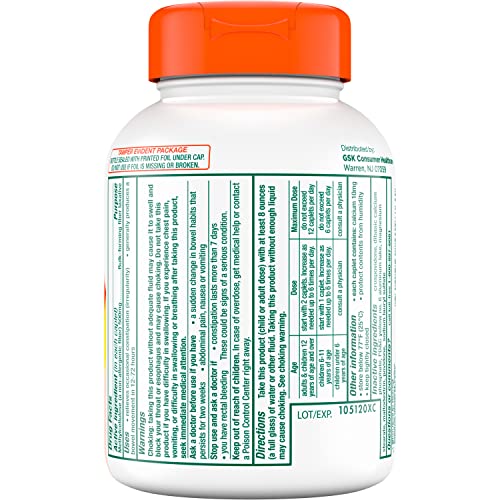 CITRUCEL Fiber Therapy Caplets for Irregularity, Easy to Swallow Methylcellulose, 180 Count