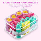 30 Pieces Plastic Hair Rollers - Self-Grip Curlers in 5 Sizes, No Heat Required for DIY Hair Styling and Salon Use