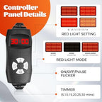 Red Light Therapy for Face and Body, Red Infrared Light Therapy Lamp Belt with Stand, Led 660nm Red Light & 850nm Infrared Light, Red Light Therapy Device for Skin Back Shoulder Pain Relief
