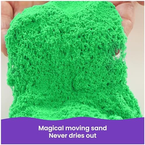 Kinetic Sand, 2.5lbs Green Play Sand, Moldable Sensory Toys for Kids, Resealable Bag (Packaging May Vary), for Ages 3 and up
