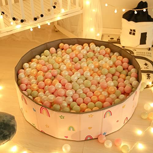 GOGOSO Ball Pits Balls for Toddlers Pack of 50 100 200 Plastics Shape Ball Non-Phthalate Non-BPA Non-Toxic 2.2-Inch Crush Proof Play Balls