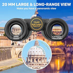 12X42 Binoculars for Adults with Universal Phone Adapter, HD Waterproof Fogproof Compact Binoculars for Bird Watching, Hunting, Hiking, Sports, and Concerts with BAK4 Prism FMC Lens