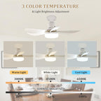 VTYXCTIGJ Socket Fan Light with Remote, Portable Small Ceiling Fans with Lights Bulb for Bedroom, Kitchen, Living Room, 20" Screw in Ceiling Fan in Light Socket for E26 Base 40W/3000K-6000K Dimmable