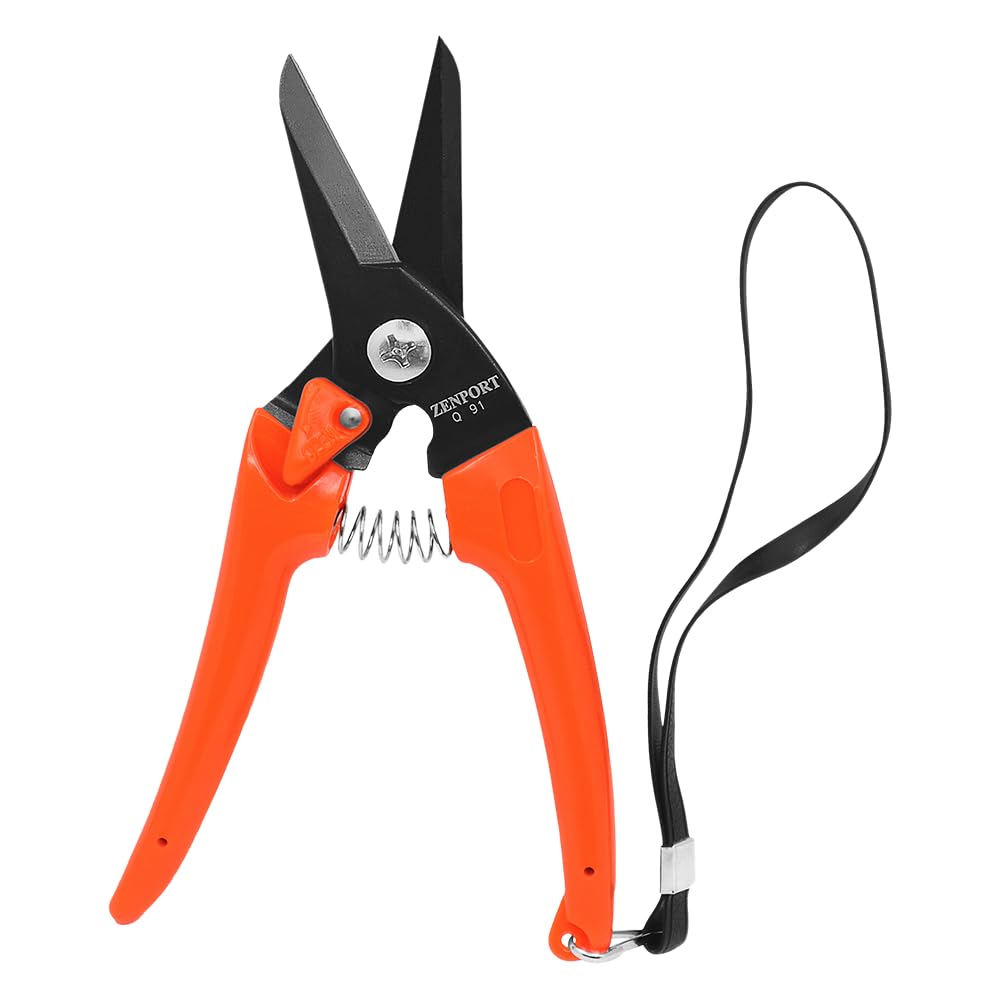 Zenport Q91 Ultra Twig and Hoof Trimming Shears, 7.25-Inch, Orange