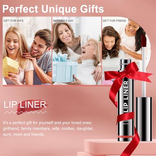 OETUIOW Lip Stain Peel Off, Lip Liner Moisturizing Long-Lasting & Waterproof, Transfer Proof & Plumping, Non-Stick Cup, Cocoa Color