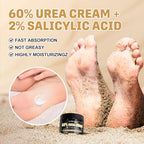 60% Urea Cream with 2% Salicylic Acid, Urea Cream 60 Percent For Feet Maximum Strength, Urea Lotion For Feet and Hand for Rough, Dry, Thick & Cracked Skin, Deep Moisturizing and Callus Removing-150g