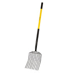 Nohovu Heavy Duty 10 Tine Pitchfork with Fiberglass Handle, 56 Inch Garden Fork for Hay, Compost, Mulch & Yard Work