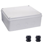 LuSumtly Junction box Dustproof Waterproof IP65 ABS Plastic Electrical Boxes, Indoor & Outdoor Electrical Power Cord Enclosure Universal Project Box DIY Case White 11.8 x 9.8 x 4.7 inch(300x250x120mm)