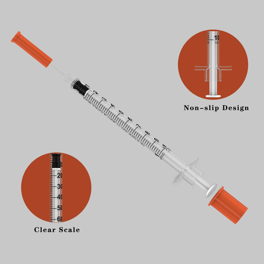 31 Gauge 5/16 inch Needle, 1ml Disposable Lab Dispensing Supplies, 30Pack
