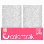 Colortrak Embossed Sheets Silver Aluminum Foil Pop-up Dispenser, 8 Boxes (8000 Pre-cut Sheets) Non-slip Textured Silver 5 x 11 Sheets for Hair Foil Coloring and Highlighting Sheet Applications