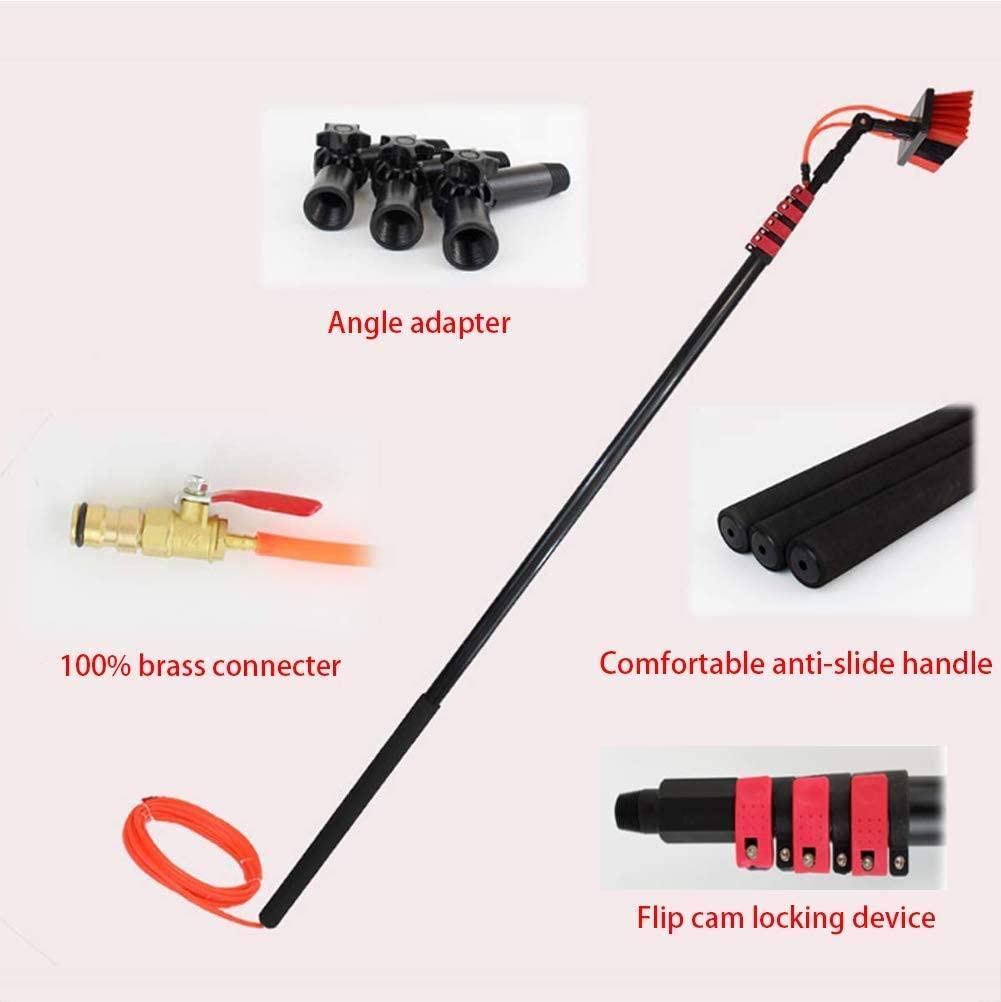 ZH-VBC Water Fed Pole Kit & Outdoor Window Cleaner Window Glass 3.6M/5.4M/6M/7.2M/9M/11M Telescopic Extension Pole Cleaning Kit, for Photovoltaic Panel Cleaning Trucks,20FT/6M
