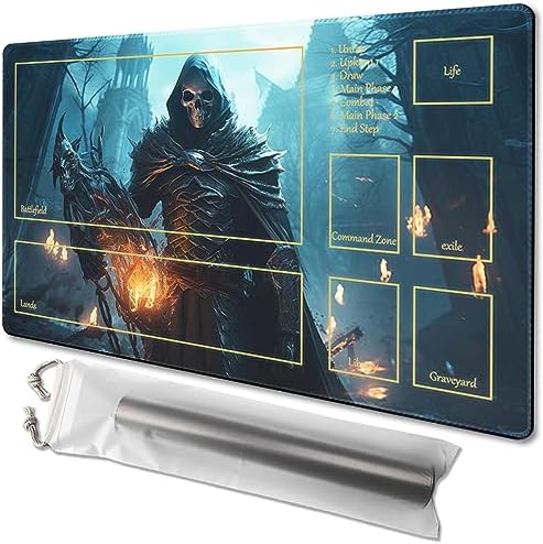 MTG Playmat - Non-Slip Backing Printing, Ideal for Card Game Enthusiasts TCG Playmat (Demon Skeleton-Deck)