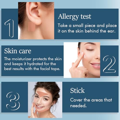 Anti-Wrinkle Tape Facial Myofascial Lift-Smoothes Wrinkles Suits for All Parts of The Face and Neck - Forehead Fines Nasolabial Folds Crow's Feet Necklines etc, 2.5CM*2Rolls