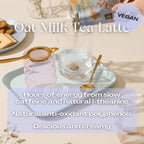 Kola Goodies - Oat Milk Tea Latte - Vegan - Mood Lifter w/Low Caffeine - Made with Loose Leaf Ceylon Tea, Oat Milk Powder, Monk Fruit Sweetener & Raw Coconut Sugar - Ready in 3 Minutes - 10 Sachets