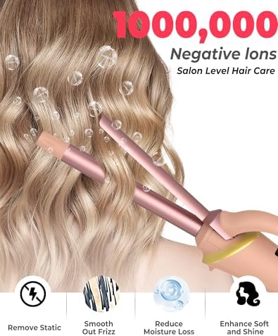 Mini Curling Iron Wand for Short Hair, Ukliss Travel Friendly Dual Voltage Mini Hair Curler, Ceramic Curling Wand for Versatile Styling, Portable and 60 Mins Auto-Off, 5 Heat Settings, Pink 1/2 inch
