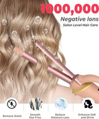 Mini Curling Iron Wand for Short Hair, Ukliss Travel Friendly Dual Voltage Mini Hair Curler, Ceramic Curling Wand for Versatile Styling, Portable and 60 Mins Auto-Off, 5 Heat Settings, Pink 1/2 inch