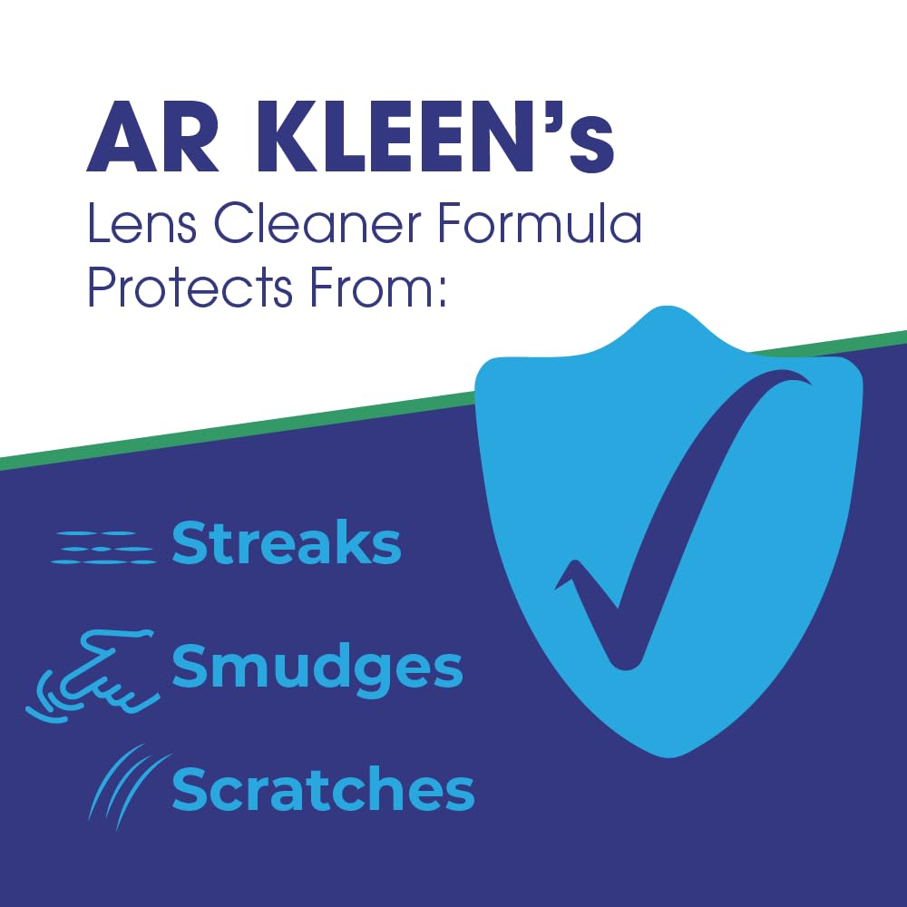 AR Kleen® 8oz Spray Pump | Multi-Purpose Lens Cleaner Safe For All Lenses & Screens | No Streaks | Ammonia and Alcohol Free