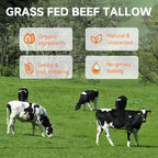 Tallow Sunscreen, Beef Tallow for Skin, Organic Beef Tallow Sunscreen, Unscented Grass-Fed Beef Tallow Natural Moisturizing Cream for All Skin Type Deep Hydration Non Greasy Anti White Cast